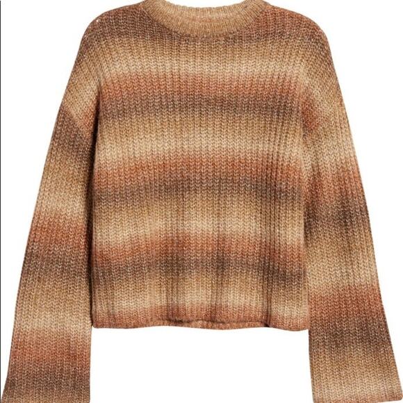 BP Space Dye Sweater Brown Raisin Stripe Size Small - Picture 4 of 8